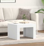 VidaXL Salontafel 50x50x35 cm bewerkt hout wit