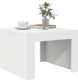 VidaXL Salontafel 50x50x35 cm bewerkt hout wit