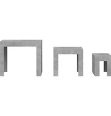 VidaXL 3-delige Tafeltjesset bewerkt hout betongrijs