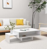 VidaXL Salontafel 105x55x32 cm bewerkt hout wit