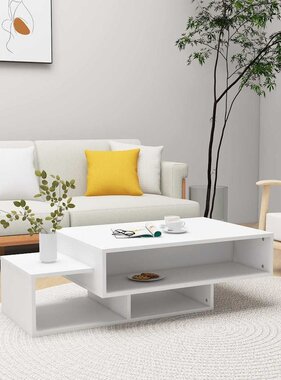 VidaXL Salontafel 105x55x32 cm bewerkt hout wit