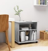 VidaXL Rolkast 60x45x60 cm bewerkt hout betongrijs