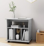 VidaXL Rolkast 60x45x60 cm bewerkt hout betongrijs