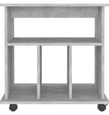 VidaXL Rolkast 60x45x60 cm bewerkt hout betongrijs