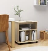 VidaXL Rolkast 60x45x60 cm bewerkt hout sonoma eikenkleurig
