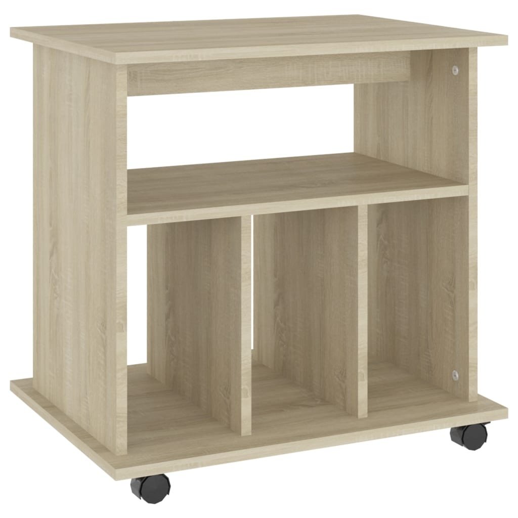 VidaXL Rolkast 60x45x60 cm bewerkt hout sonoma eikenkleurig
