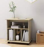 VidaXL Rolkast 60x45x60 cm bewerkt hout sonoma eikenkleurig