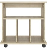 VidaXL Rolkast 60x45x60 cm bewerkt hout sonoma eikenkleurig