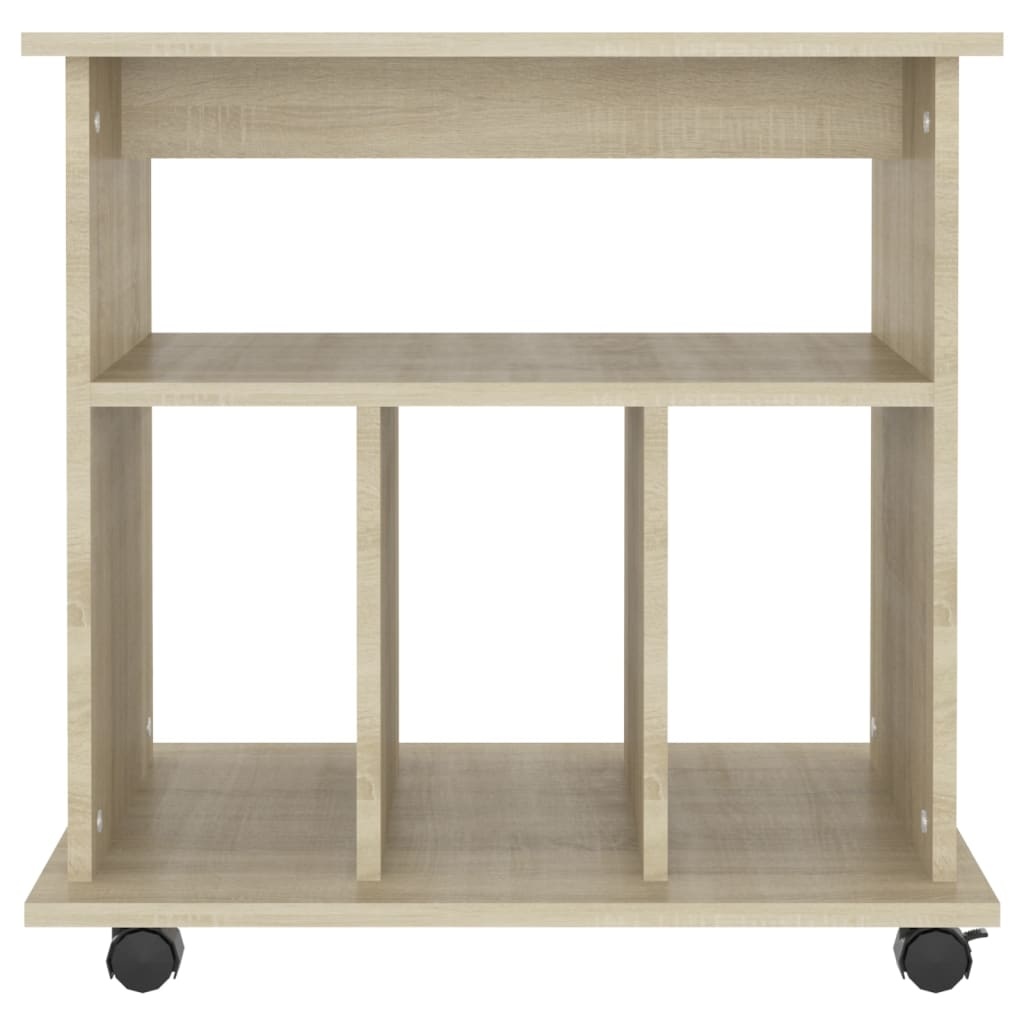 VidaXL Rolkast 60x45x60 cm bewerkt hout sonoma eikenkleurig