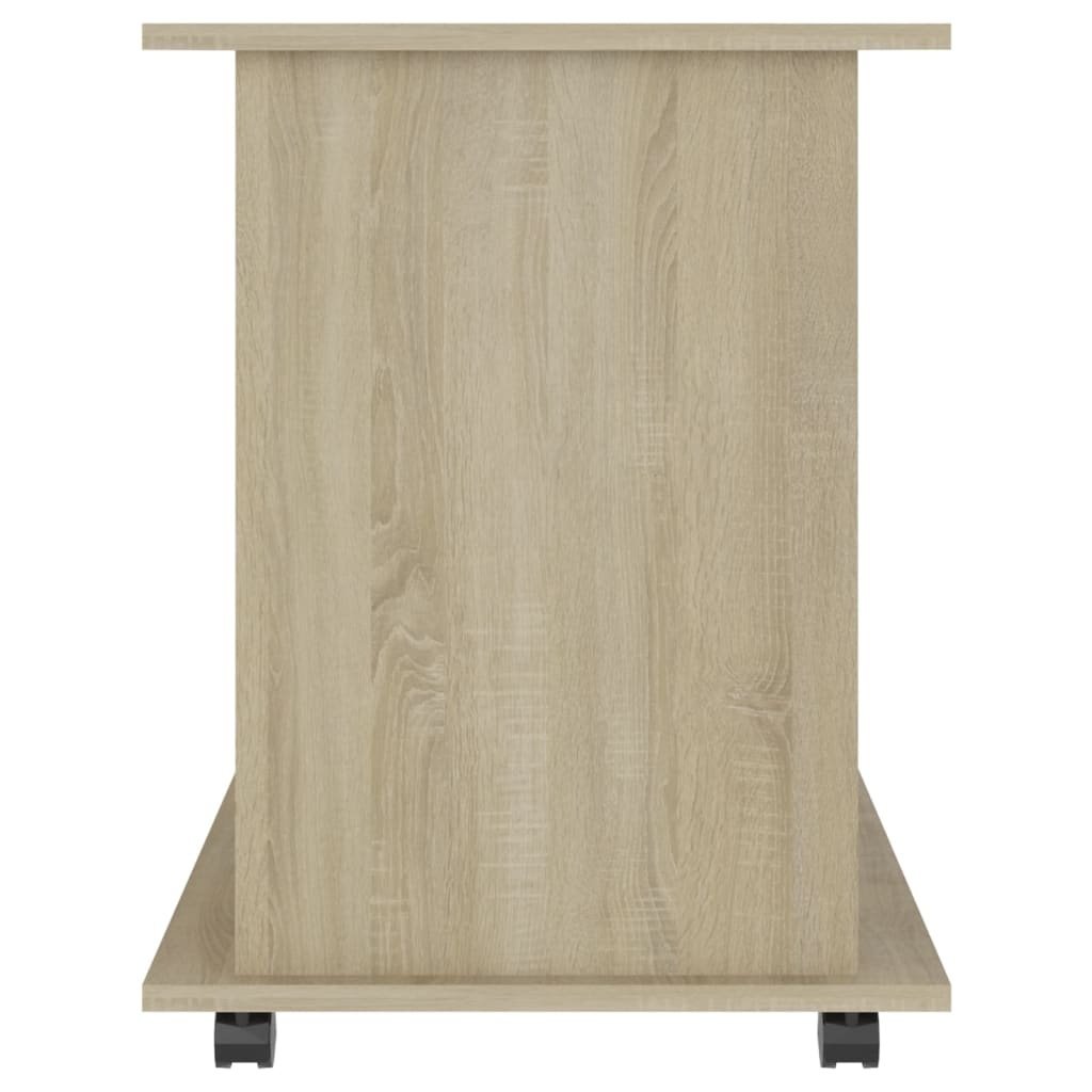 VidaXL Rolkast 60x45x60 cm bewerkt hout sonoma eikenkleurig