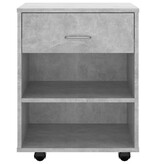 VidaXL Rolkast 46x36x59 cm bewerkt hout betongrijs