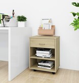 VidaXL Kast verrijdbaar 46x36x59 cm spaanplaat sonoma eikenkleurig
