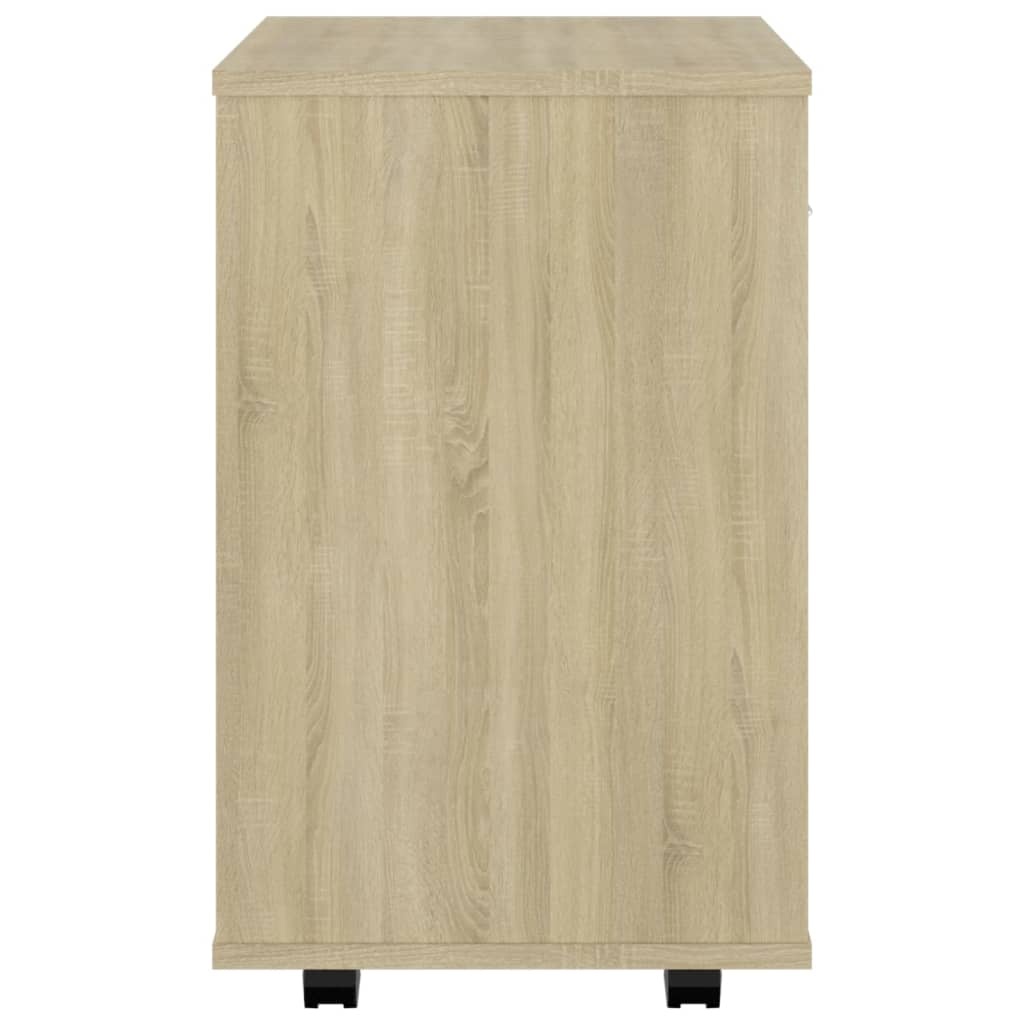 VidaXL Kast verrijdbaar 46x36x59 cm spaanplaat sonoma eikenkleurig