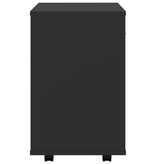 VidaXL Rolkast 46x36x59 cm bewerkt hout zwart
