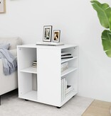 VidaXL Rolkast 60x53x72 cm bewerkt hout wit