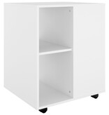 VidaXL Rolkast 60x53x72 cm bewerkt hout wit