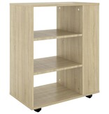 VidaXL Kast verrijdbaar 60x35x75 cm spaanplaat sonoma eikenkleurig