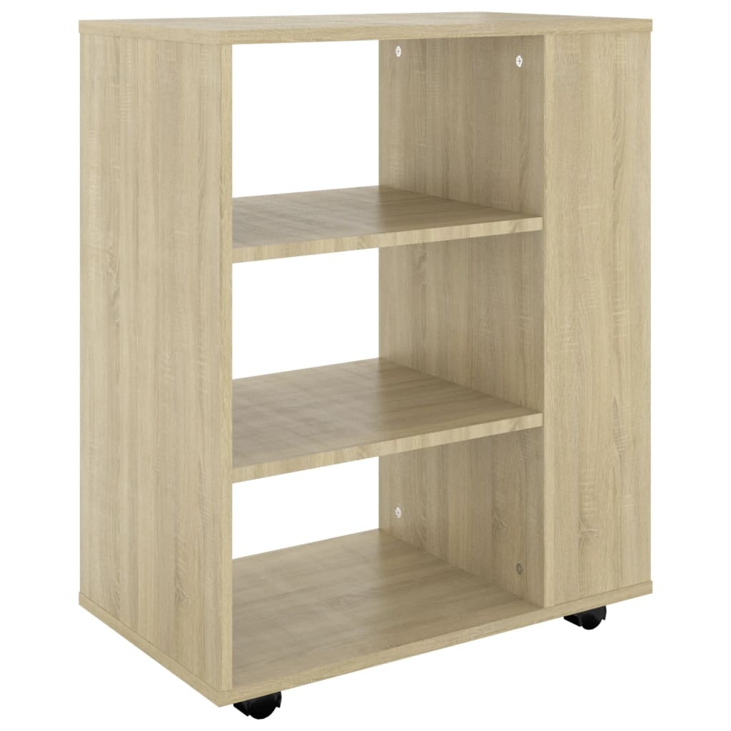 VidaXL Kast verrijdbaar 60x35x75 cm spaanplaat sonoma eikenkleurig
