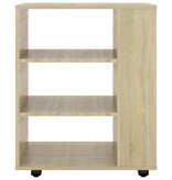 VidaXL Kast verrijdbaar 60x35x75 cm spaanplaat sonoma eikenkleurig
