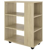 VidaXL Kast verrijdbaar 60x35x75 cm spaanplaat sonoma eikenkleurig