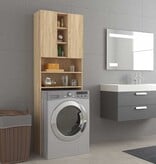 VidaXL Wasmachinekast 64x25,5x190 cm sonoma eikenkleurig