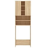 VidaXL Wasmachinekast 64x25,5x190 cm sonoma eikenkleurig