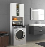 VidaXL Wasmachinekast 64x25,5x190 cm wit