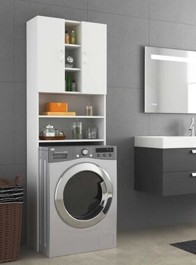 VidaXL Wasmachinekast 64x25,5x190 cm wit