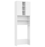 VidaXL Wasmachinekast 64x25,5x190 cm wit