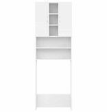 VidaXL Wasmachinekast 64x25,5x190 cm wit