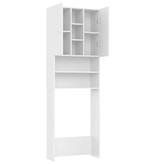 VidaXL Wasmachinekast 64x25,5x190 cm wit