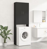 VidaXL Wasmachinekast 64x25,5x190 cm zwart