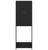 VidaXL Wasmachinekast 64x25,5x190 cm zwart