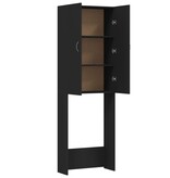VidaXL Wasmachinekast 64x25,5x190 cm zwart
