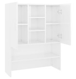 VidaXL Wasmachinekast 70,5x25,5x90 cm hoogglans wit