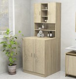 VidaXL Wasmachinekast 70,5x25,5x90 cm sonoma eikenkleurig