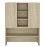 VidaXL Wasmachinekast 70,5x25,5x90 cm sonoma eikenkleurig