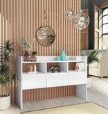 VidaXL Dressoir 105x30x70 cm spaanplaat hoogglans wit