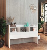 VidaXL Dressoir 105x30x70 cm spaanplaat hoogglans wit