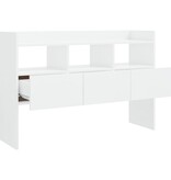 VidaXL Dressoir 105x30x70 cm spaanplaat hoogglans wit