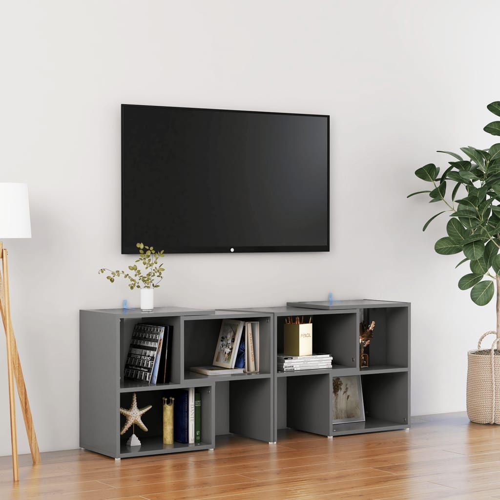 VidaXL Tv-meubel 104x30x52 cm bewerkt hout grijs