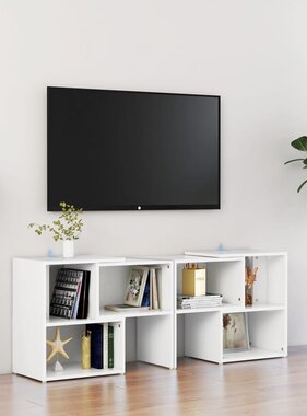 VidaXL Tv-meubel 104x30x52 cm bewerkt hout wit