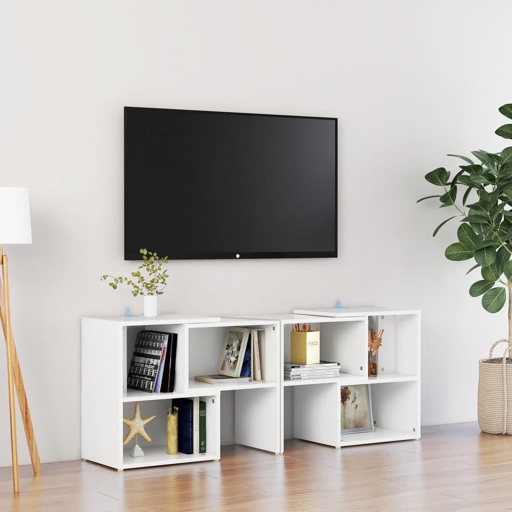 VidaXL Tv-meubel 104x30x52 cm bewerkt hout wit