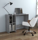 VidaXL Bureau 102,5x35x75 cm bewerkt hout betongrijs