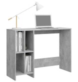 VidaXL Bureau 102,5x35x75 cm bewerkt hout betongrijs
