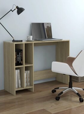 VidaXL Bureau 102,5x35x75 cm bewerkt hout sonoma eikenkleurig