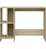 VidaXL Bureau 102,5x35x75 cm bewerkt hout sonoma eikenkleurig