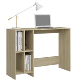 VidaXL Bureau 102,5x35x75 cm bewerkt hout sonoma eikenkleurig