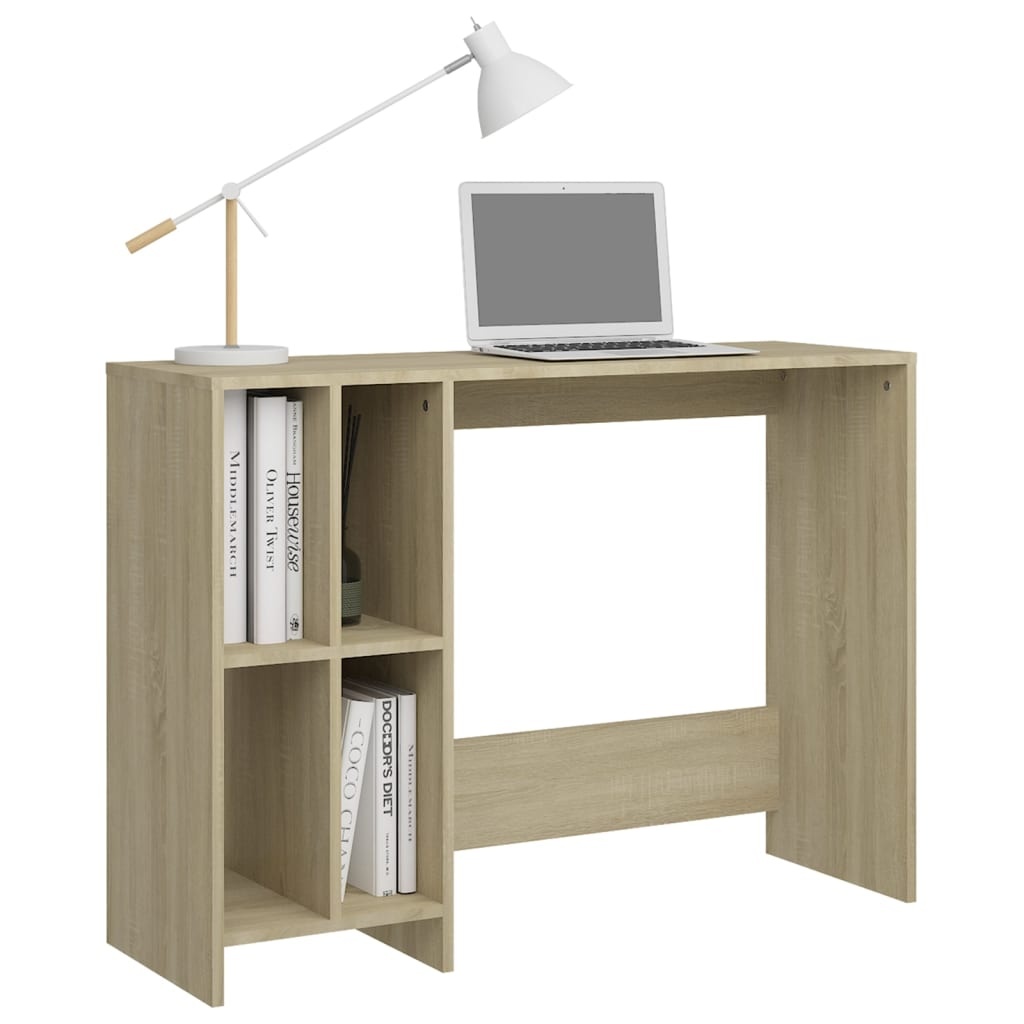 VidaXL Bureau 102,5x35x75 cm bewerkt hout sonoma eikenkleurig