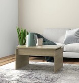 VidaXL Salontafel 68x50x38 cm bewerkt hout sonoma eikenkleurig